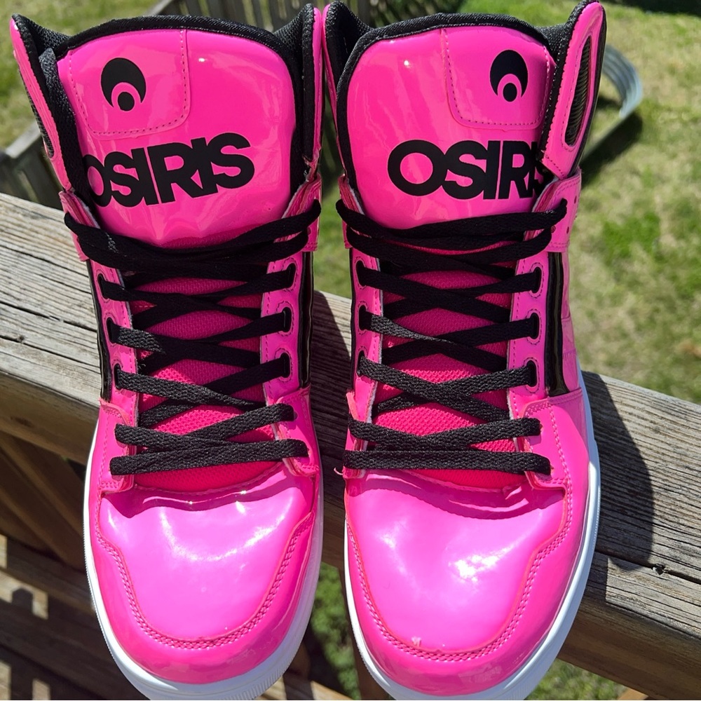 Osiris Clone Mens Lace Up High Top Skate Sneakers in Pink Size US S…